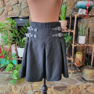 Used Black Hot Topic Pleated Mini Skirt Goth Alternative Punk Size Large